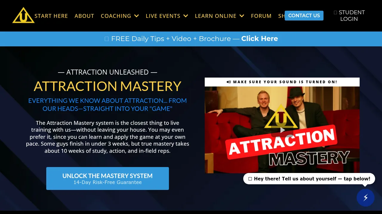 Mystery & Beckster (PUA) - Attraction Unleashed – Attraction Mastery